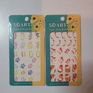 6 Sheets French Tip Nail Art Stickers Decals